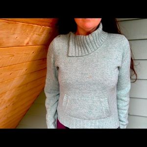 JCrew wool sea foam sweater with button details